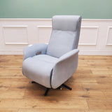 CLEARANCE The Astral - 360 Swivel Dual Motor Riser Recliner with Heat & Massage - Duck Egg