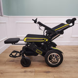 CLEARANCE The Ultra Comfort Elite - Reclining, Long-Range, Airline Friendly Folding Power Wheelchair with Bluetooth Remote & Raised Leg Platform - CLEARANCE-2454