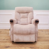 CLEARANCE The Wye - Dual Motor Knuckle Arm Riser Recliner Chair - Stone CLEARANCE-2545