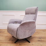 CLEARANCE The Astral Essential - 360 Swivel Dual Motor Riser Recliner - Light Grey CLEARANCE-2642