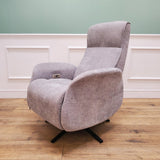 CLEARANCE The Astral Essential - 360 Swivel Dual Motor Riser Recliner - Light Grey CLEARANCE-2736