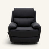 The Cloud Lux - 3 Motor Leather Rise & Recline Chair with Heat and Massage (Black)