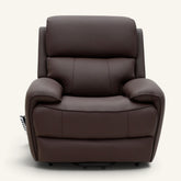 The Cloud Lux - 3 Motor Leather Rise & Recline Chair with Heat and Massage (Brown)
