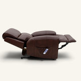 The Cloud Lux - 3 Motor Leather Rise & Recline Chair with Heat and Massage (Burgundy)
