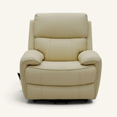 The Cloud Lux - 3 Motor Leather Rise & Recline Chair with Heat and Massage (Cream)