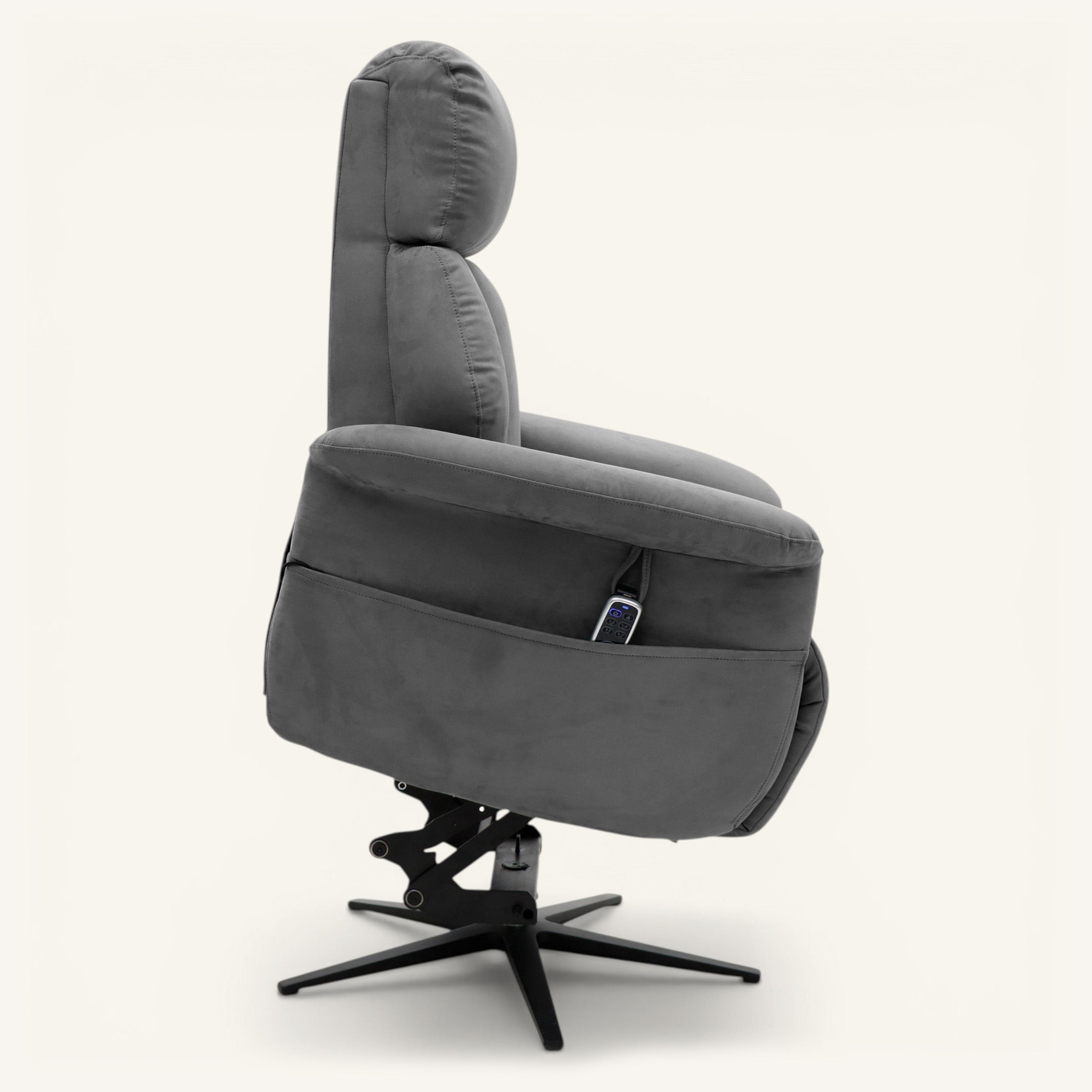 The Astral Lux - Swivel Riser Recliner with Heat & Massage (Grey ...