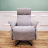 CLEARANCE The Astral Essential - 360 Swivel Dual Motor Riser Recliner - Light Grey CLEARANCE-2642