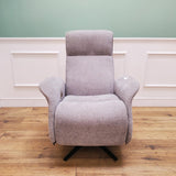 CLEARANCE The Astral Essential - 360 Swivel Dual Motor Riser Recliner - Light Grey CLEARANCE-2736