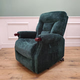 CLEARANCE The Wye - Dual Motor Knuckle Arm Riser Recliner Chair - Hunters Green CLEARANCE-2767