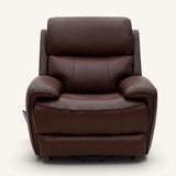 The Cloud Lux - 3 Motor Leather Rise & Recline Chair with Heat and Massage (Burgundy)