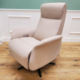 CLEARANCE The Astral - 360 Swivel Dual Motor Riser Recliner with Heat & Massage - Stone - CLEARANCE-2220